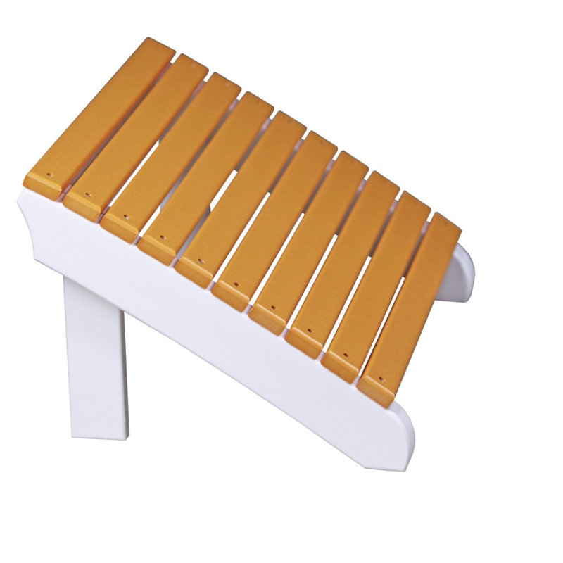 Repose-pieds adirondack en plastique deluxe Bowmans, Orange / blanc