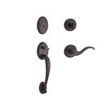 Columbus Handleset with Deadbolt and Door Lever and Rosette