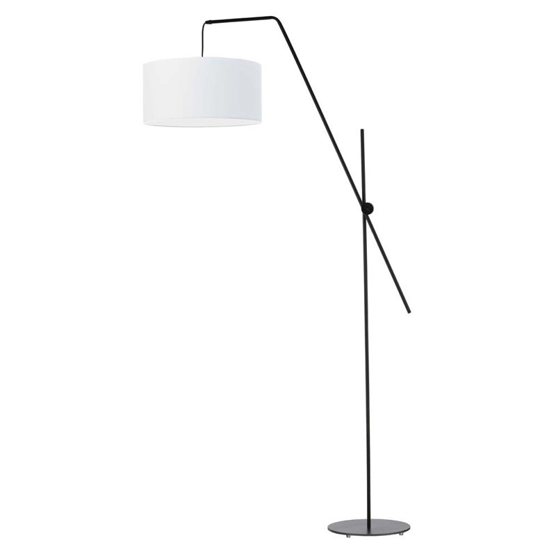 Ayano 176cm Task Floor Lamp, White, Black