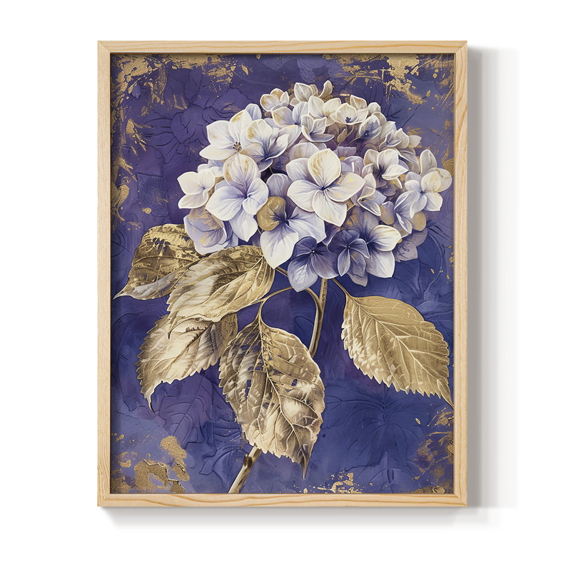 Reproduction encadrée FLORAL Series CC XXII - bois massif, H 11 po x l 9 po