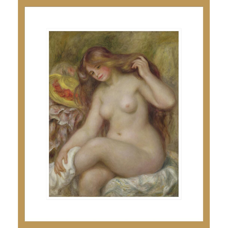 «Bather» par Pierre-Auguste Renoir, impression giclée sur cadre, H 21,12 po x l 17,75 po