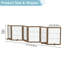 Barrière pour animaux autoportante en bois massif avec 2 paires de pieds de soutien