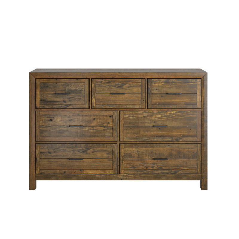 Commode brune à 7 tiroirs