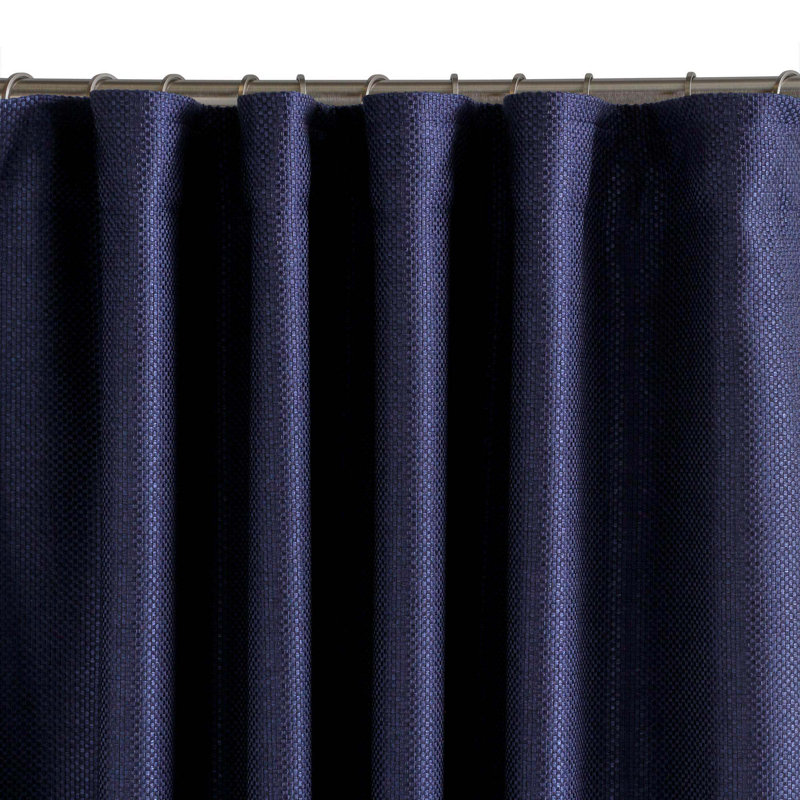 Coconut Semi Sheer Single Curtain Panel, Dark Night Blue, 350 W x 280 D cm
