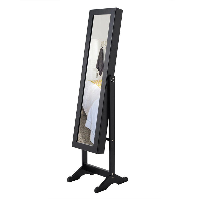 Armoire à bijoux avec miroir Berglund, Noir