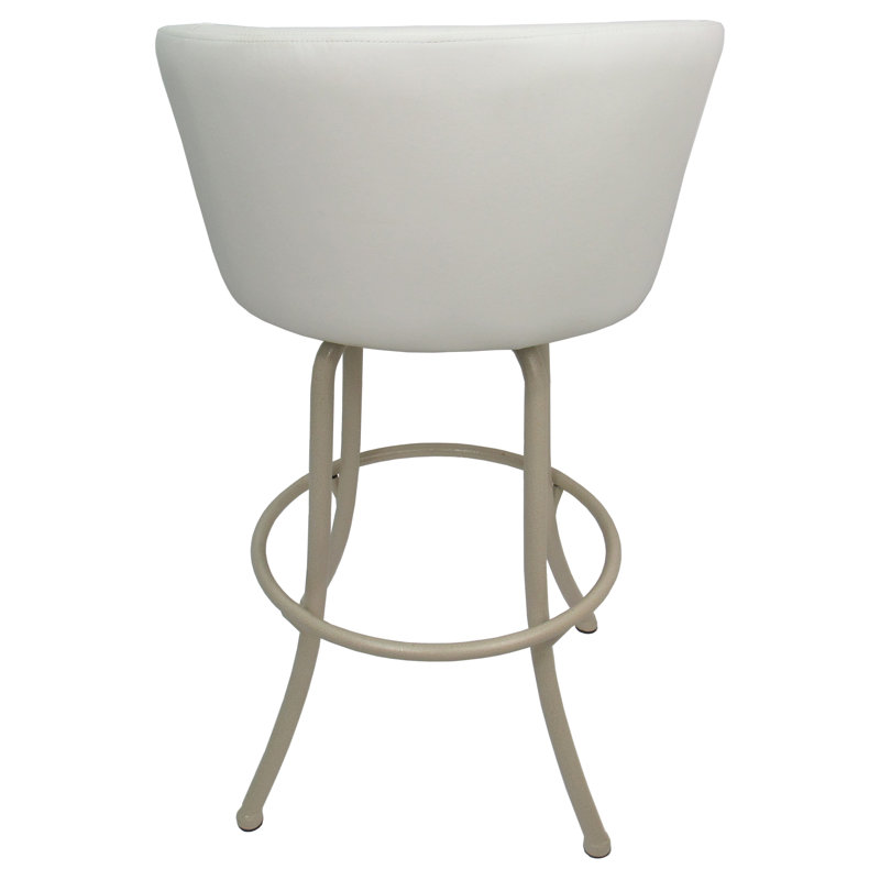 Tabouret de bar rotatif 26 po Deagan, Très grand (siège d'une hauteur de 34 po), Blanc neige