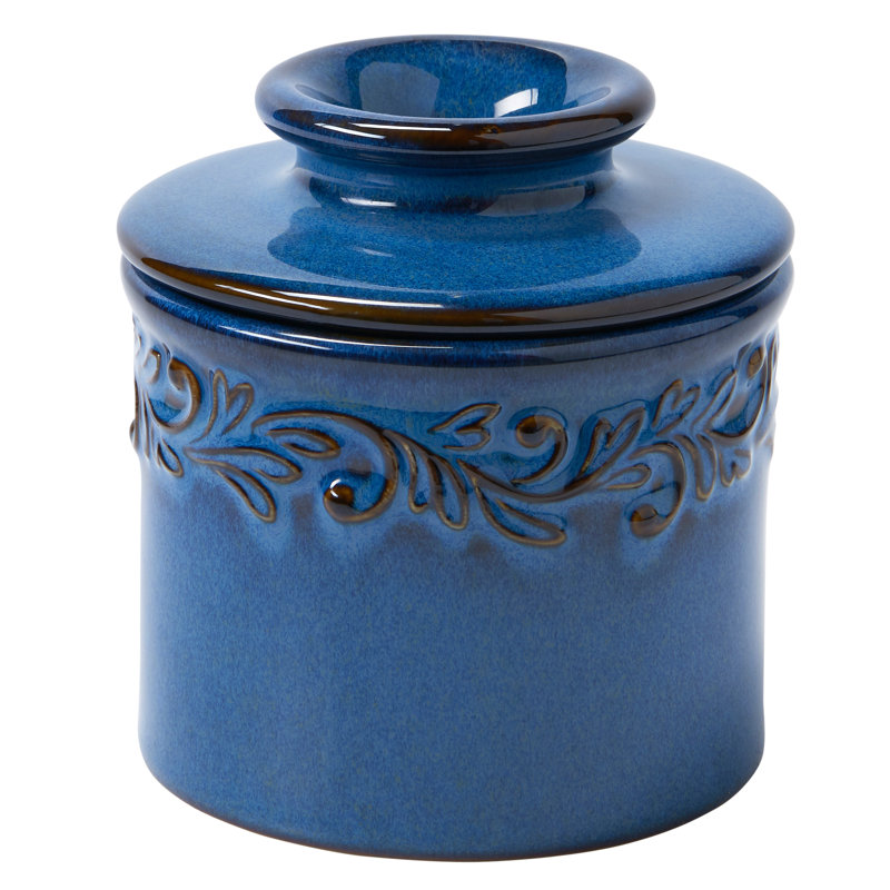 Beurrier au beurre - Collection originale de clochettes à beurre - Collection antique, Bleu denim