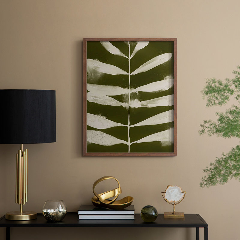«Organic Bloom VI», reproduction encadrée - bois massif, Noyer, H 15 po x l 12 po