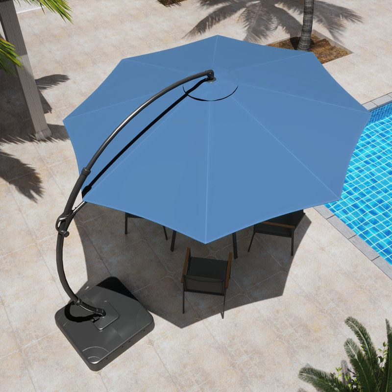 Porte-à-faux Ebonique, Marine, H 106,3 po x l 132 po x P 132 po, Plastic Base