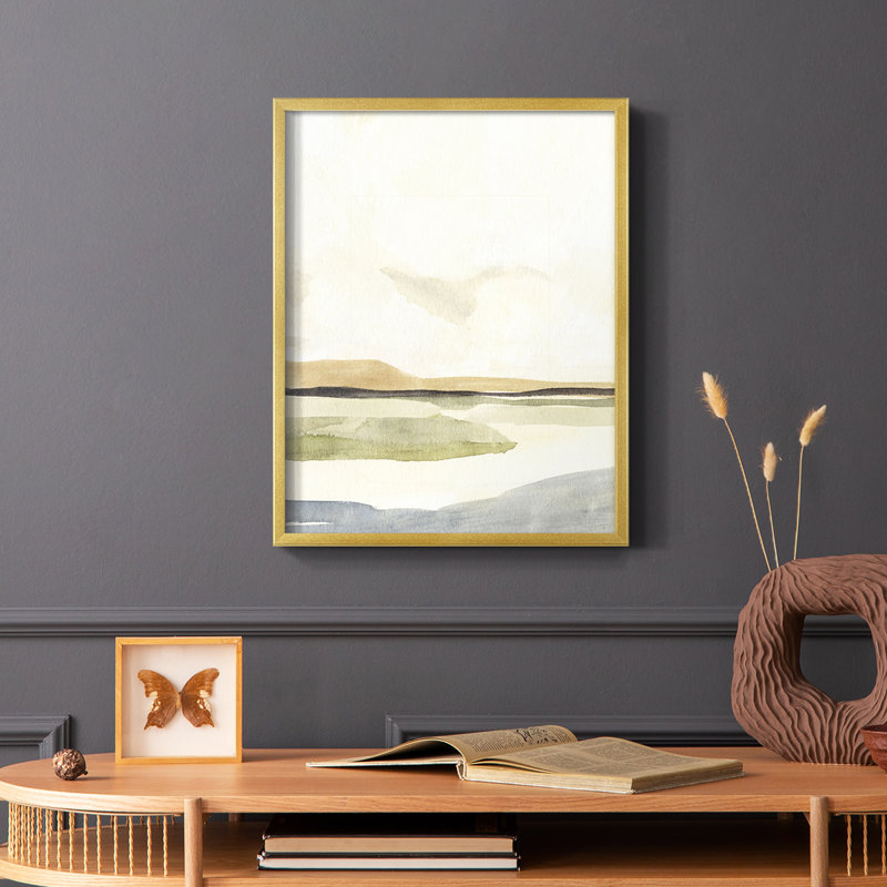 Slate Movement IV Framed Print - Solid Wood