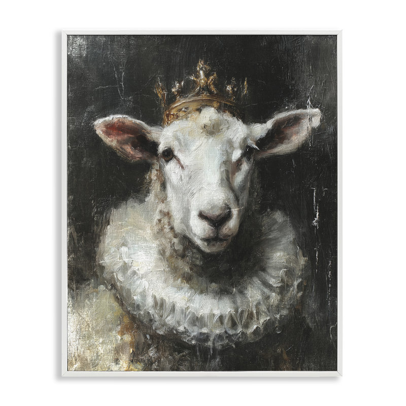 Portrait couronné de moutons, estampe numérique, conception de Svetlana Aleynikova, H 14 po x l 11 po