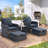 5 Pieces Wicker Patio Furniture Set, Outdoor Furniture With Sturdy Rust-Proof Frame, Comfortable Cushions With High-Density Sponge, Space-Saving Design With Ottoman Storage-544917827