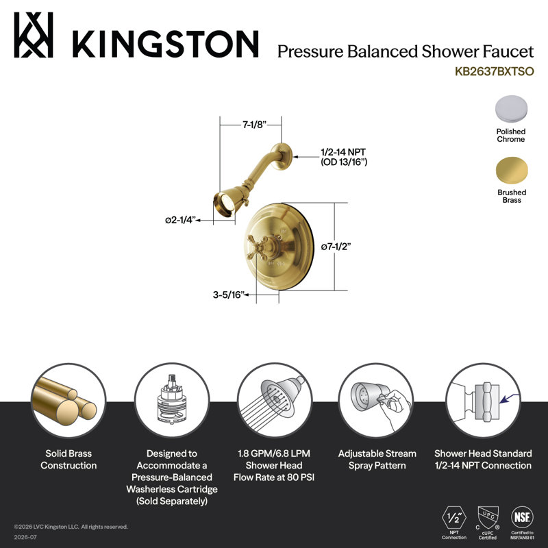 Robinet de douche à contrôle de température