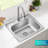 KRAUS Premier 25” Drop In / Top Mount Single Bowl 18-Gauge Stainless Steel Kitchen Sink-124325483-124325484