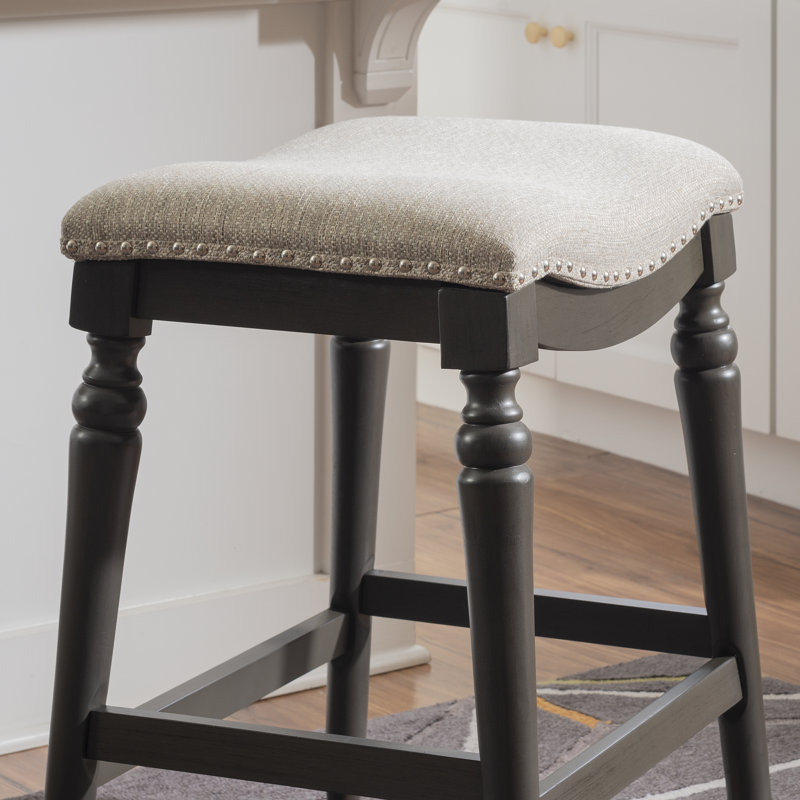 Kathryn 27" Big And Tall Stool, Gray