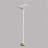 LED Matte White Curvilinear S-Curve Spiral Tube Angled Floor Lamp