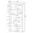 Multiple Geometric Rectangular 10-Shelf Bookcase In White-1396123136