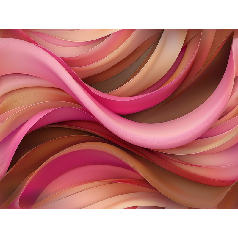 Coussin Swirling rubans, œuvre d'art - 12193, H 26 po x l 26 po