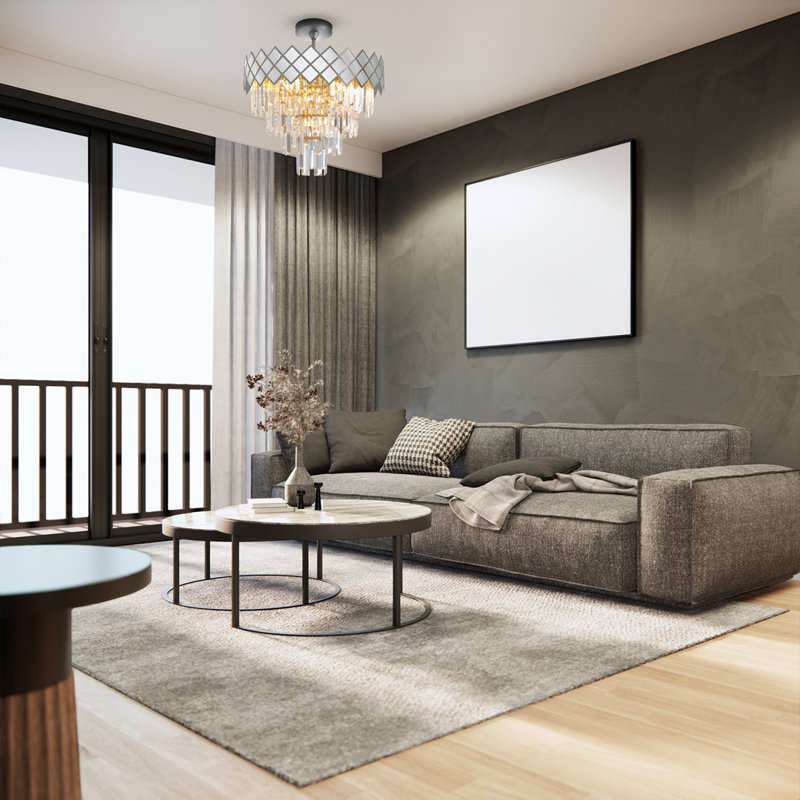 Carisma Glass Semi Flush Mount