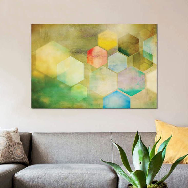 « nid d’abeilles i », impression sur toile, H 8 po x l 12 po x P 0,75 po, Pas de tapis, Toile tendue