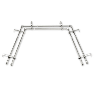 Leavy Steel Adjustable Bay Window Double Curtain Rod