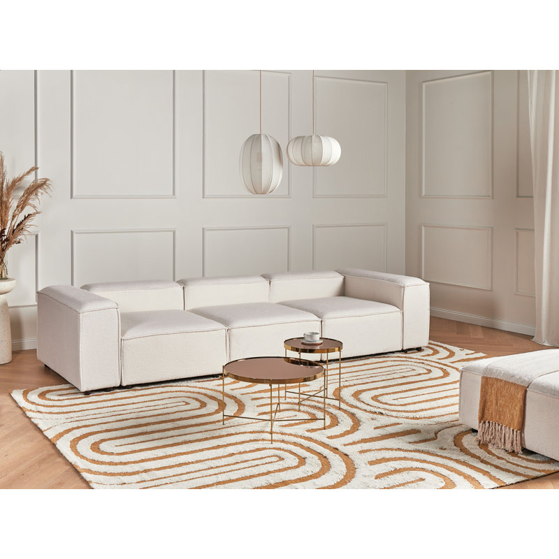 Aljay 3 Seater Sofa, Off White Boucle