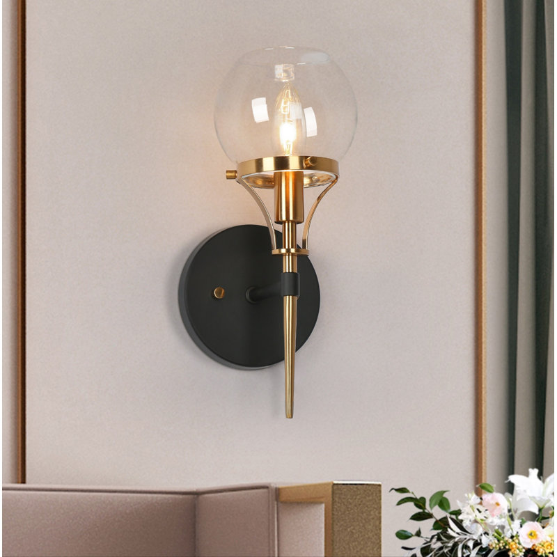Loram Iron Small  Armed Sconce, Round