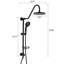 Pomme de douche double en acier inoxydable avec trépied de 8 po et orifice de pulvérisation en bronze huilé