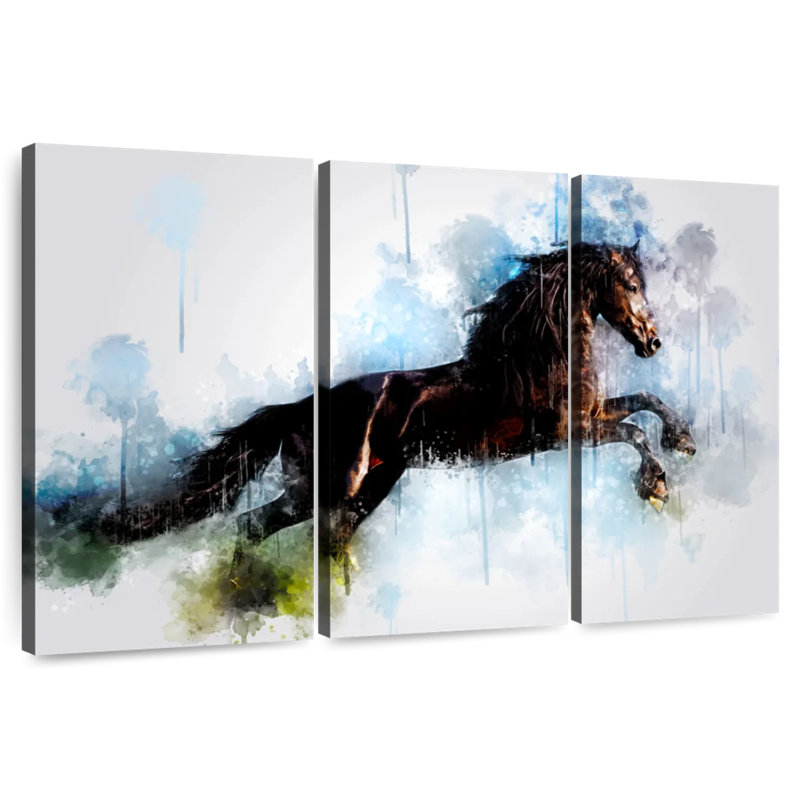 Brampt Horse Running, 24" H x 38" W