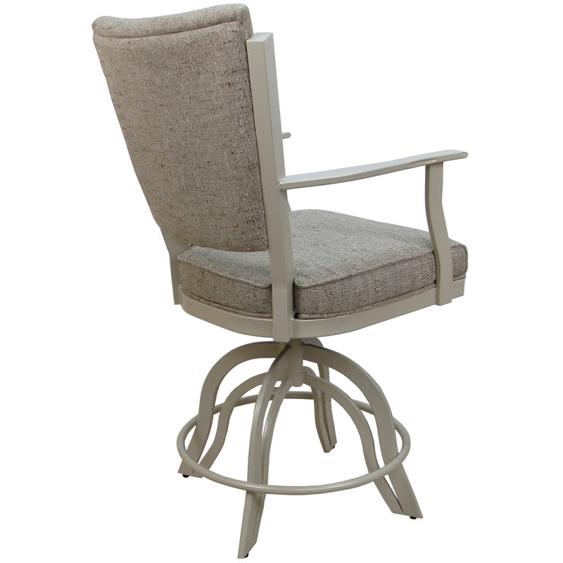 Tabourets de comptoir en métal Custom, Beige, Bois flottant Hemsath, Tabouret de bar (siège d'une hauteur de 30 po)
