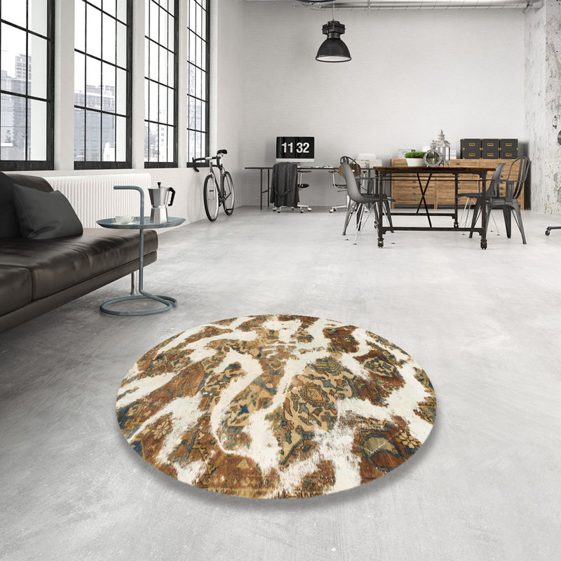 Tapis abstrait moderne 912, Rond 5 pi