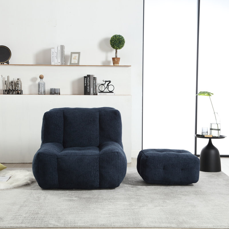Fauteuil à billes 38,58 po, Bleu