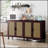 70-Inch Rattan Buffet Cabinet With Adjustable Shelves, Perfect For Organized Storage And Elegant Home Decor