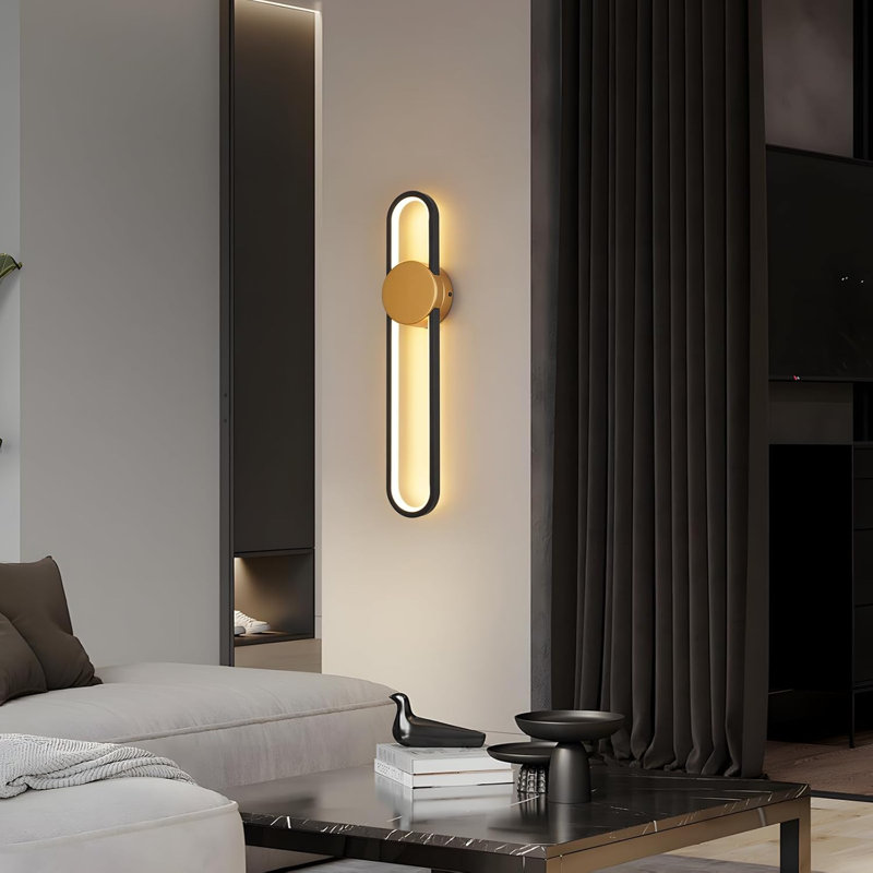 LED Flush Mounted Sconce, Gold