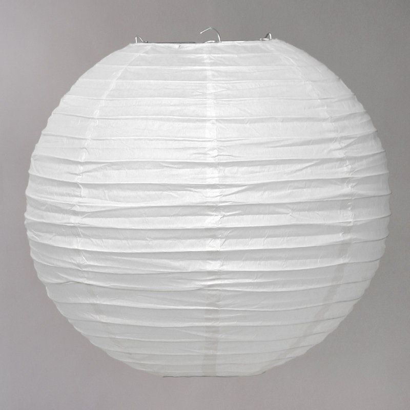 Lanterne en papier, H 24 po x l 24 po x P 24 po, Blanc