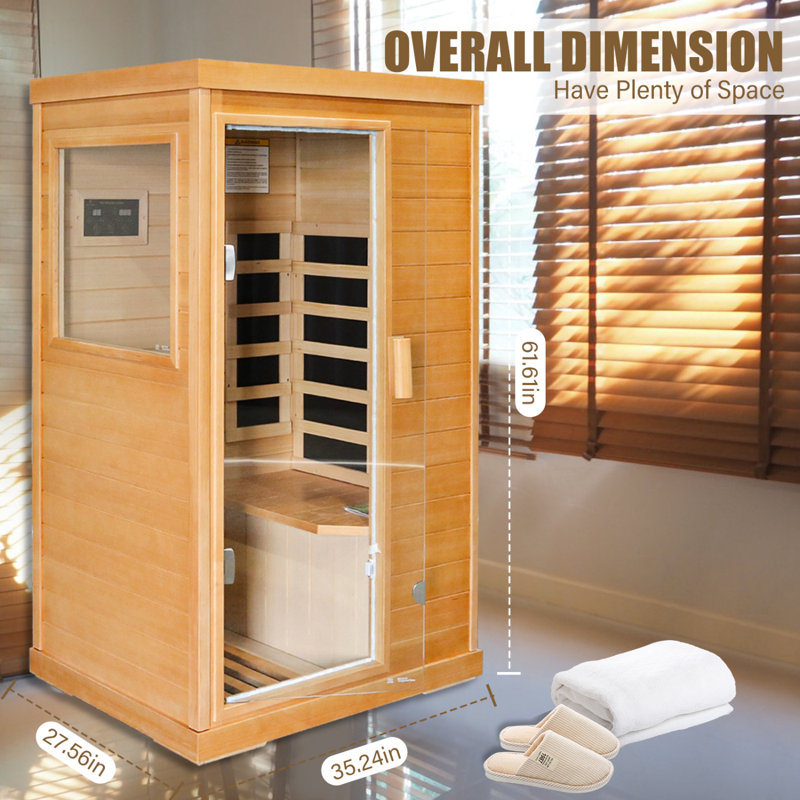Chambre simple avec sauna à infrarouge, Marron clair