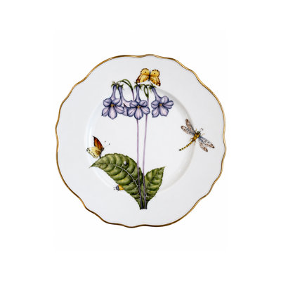 Purple Flower Salad Plate
