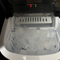 Simzlife 26lbs/24H Bullet Ice Countertop Ice Maker, 9 Bullet Ice Cubes