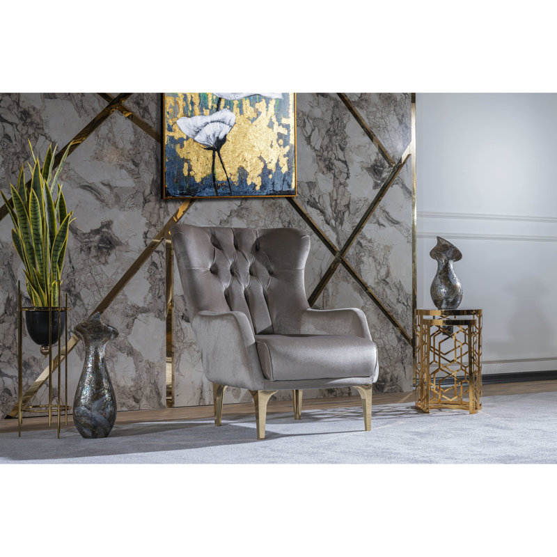 Chaise de style moderne, Polyester taupe
