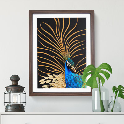 Striking Peacock Art No.4 - Framed Print