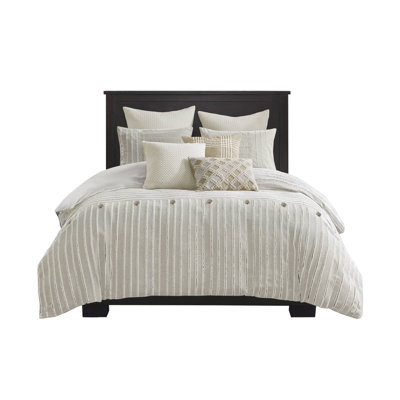 Essence Oversized 100% Cotton Clipped Jacquard Comforter Set
