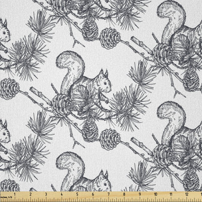 Dayamin Pine Cones Fluffy Tree Friend Animals Multi-Purpose Fabric