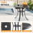 Akiesha Patio Dining Set with Round Table , Off-White Cushions Included-831310533-831310532