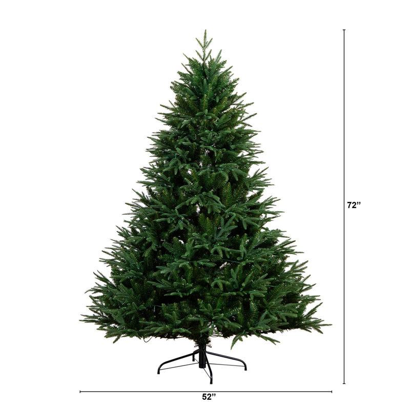 Pre-Lit Artificial Edmonton Fir Light Show Memory Shape Christmas Tree, 6'