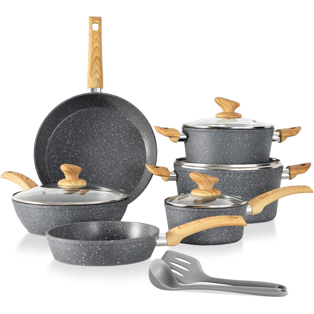 12 - Piece Aluminum Cookware Set Kazoo