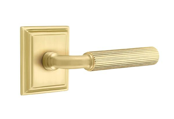 Passage Door Lever, Satin Brass