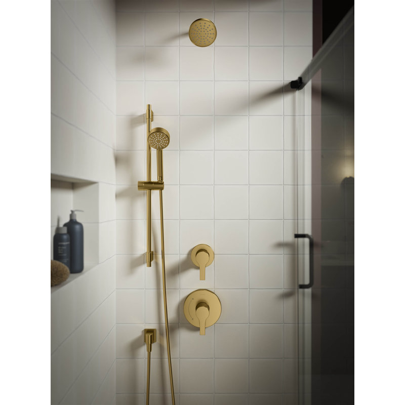 Elate Rite-Temp Shower Trim Kit, 1.5 Gpm, Brushed Brass