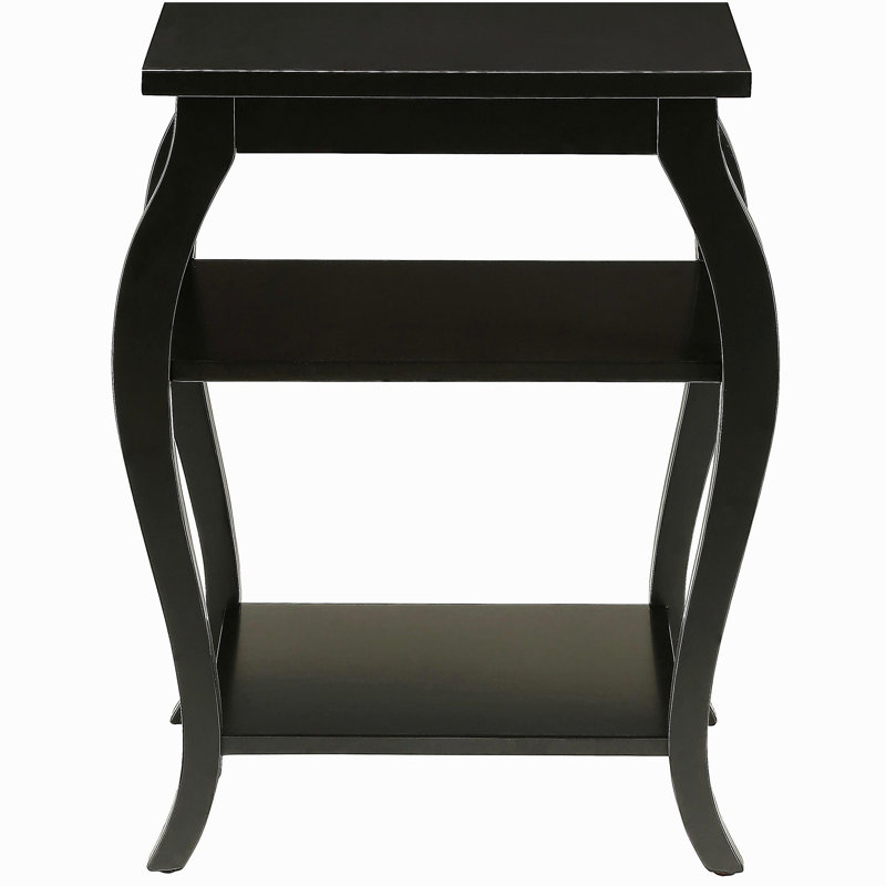 Table de bout noire à 2 tablettes, Noir, noir, noir, noir