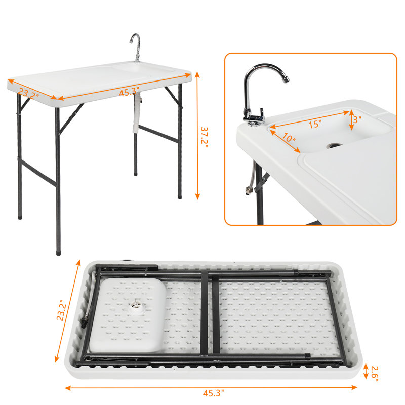 Lavabo autoportant pliant