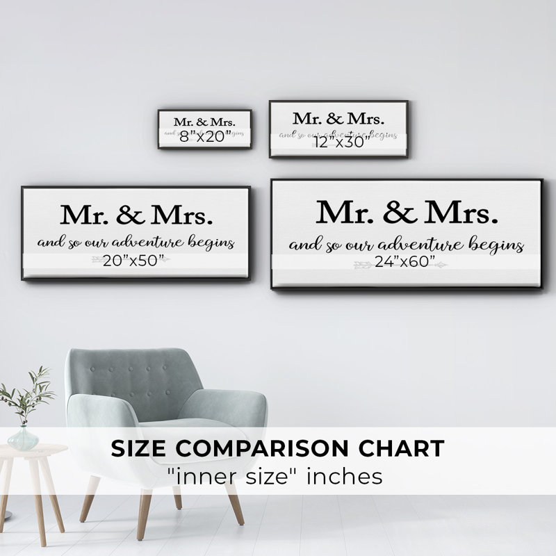 Mr. and Mrs.- Framed Canvas